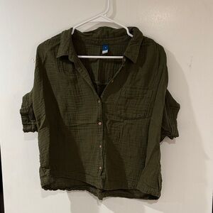 Old Navy Forest Green Casual Shirt